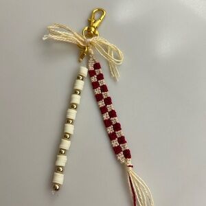 Handmade checkered keychain